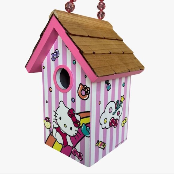 Hello Kitty Wooden Birdhouse - Viral Tiktok - 9-1/4" Tall - Picture 3 of 11